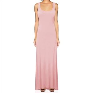 Pink scoopneck racerback tank dress